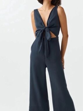 Wide-Leg Olive Green Jumpsuit